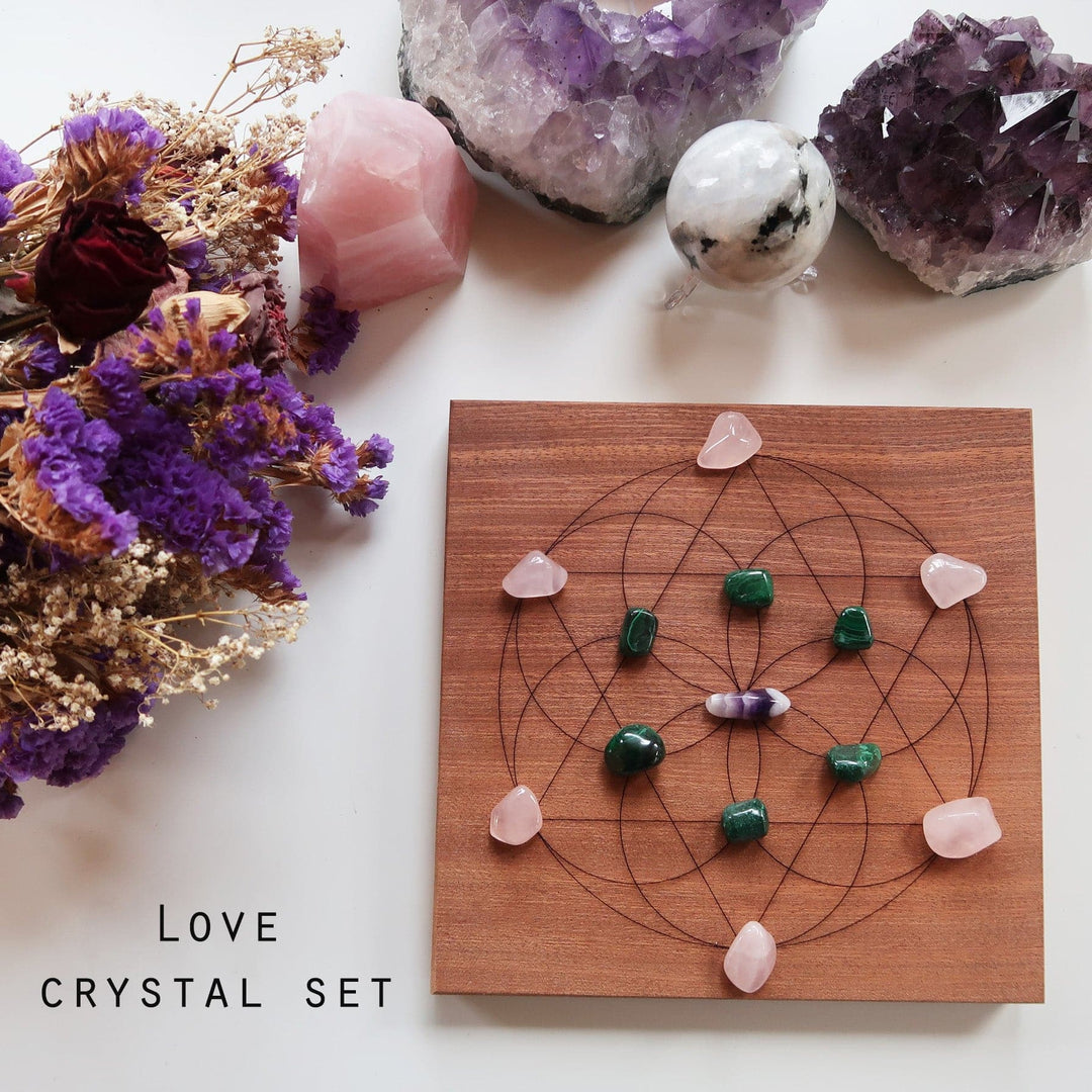 Attract Wealth & Good-Luck Crystal Grid Kit - 6