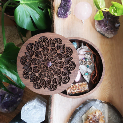 Mandala Wooden Storage Box - coppermoonboutique