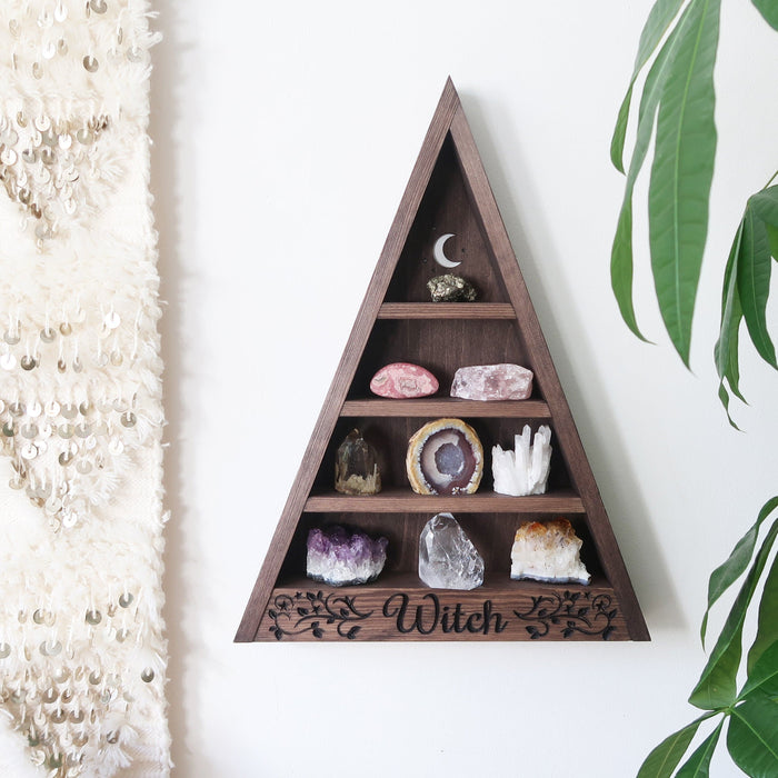 Witch Engraved Triangle Shelf — Coppermoon