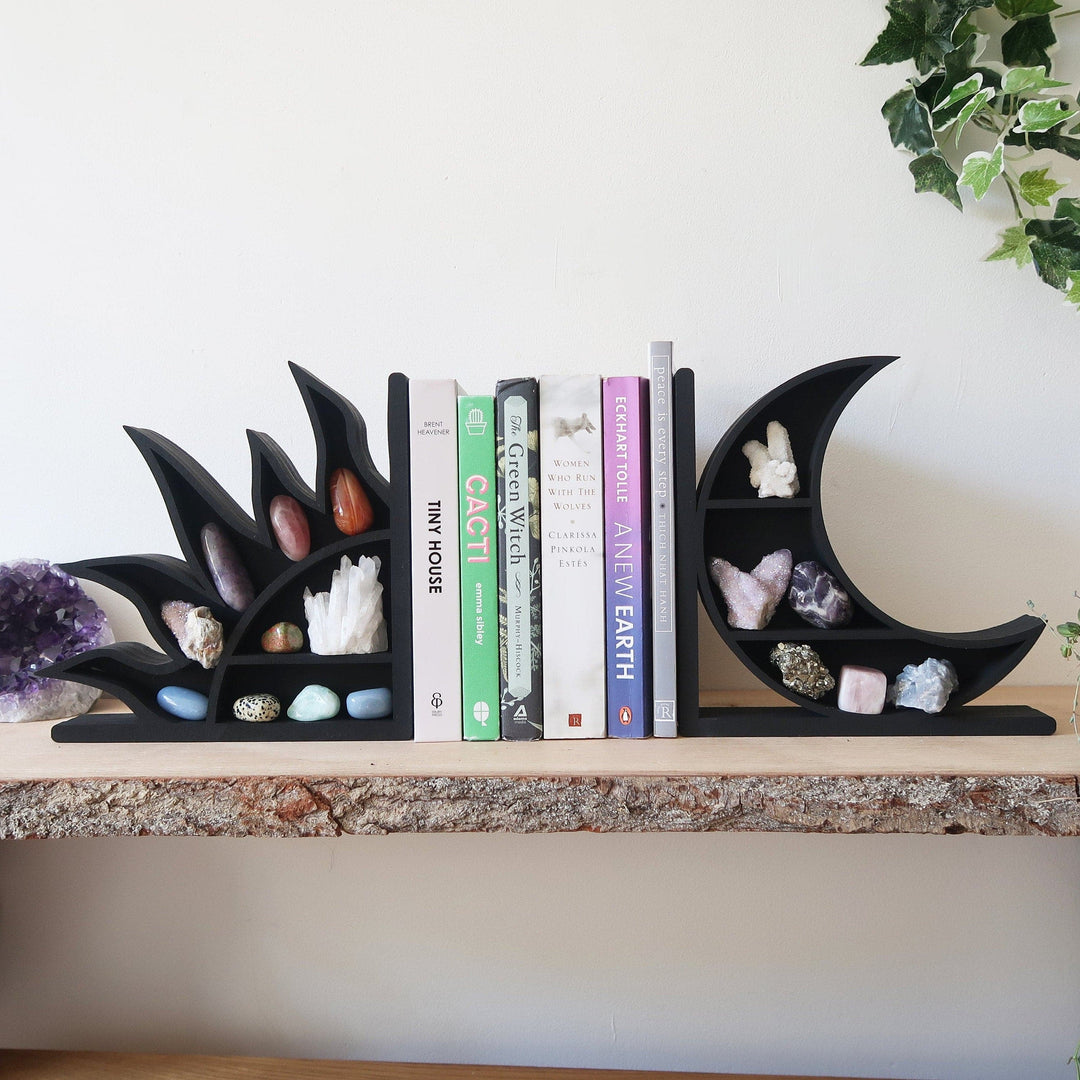 Bookend Unique Set of Women And Man Black Metal Gothic Art, good Book Bookshelf Decoration for Goth Room, Gifts for Book Lover